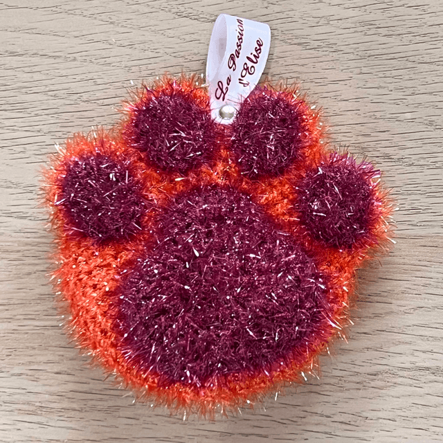 Eponges au crochet en forme de patte de chat
