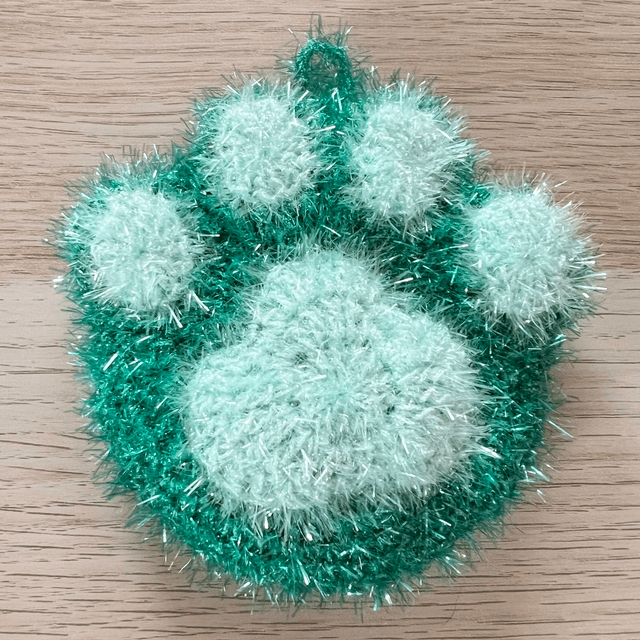 Eponges au crochet en forme de patte de chat