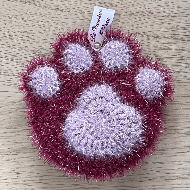 Eponges au crochet en forme de patte de chat