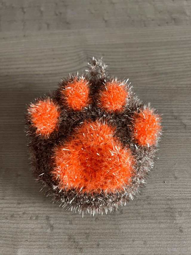 Eponges au crochet en forme de patte de chat