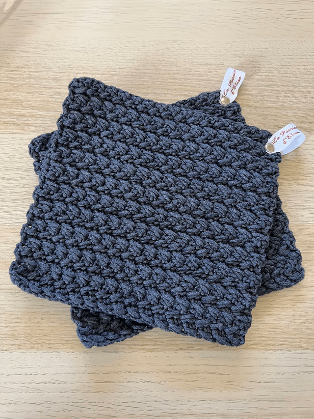 Lot de 2 Maniques fait main au crochet  