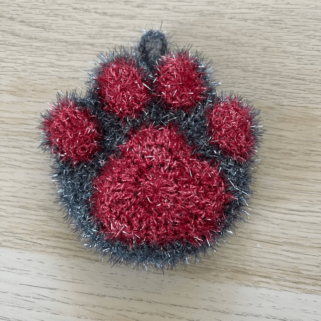 Eponges au crochet en forme de patte de chat