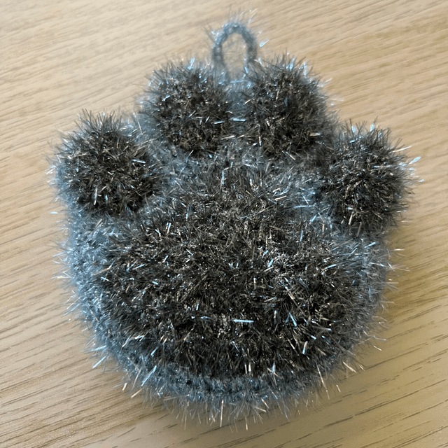 Eponges au crochet en forme de patte de chat