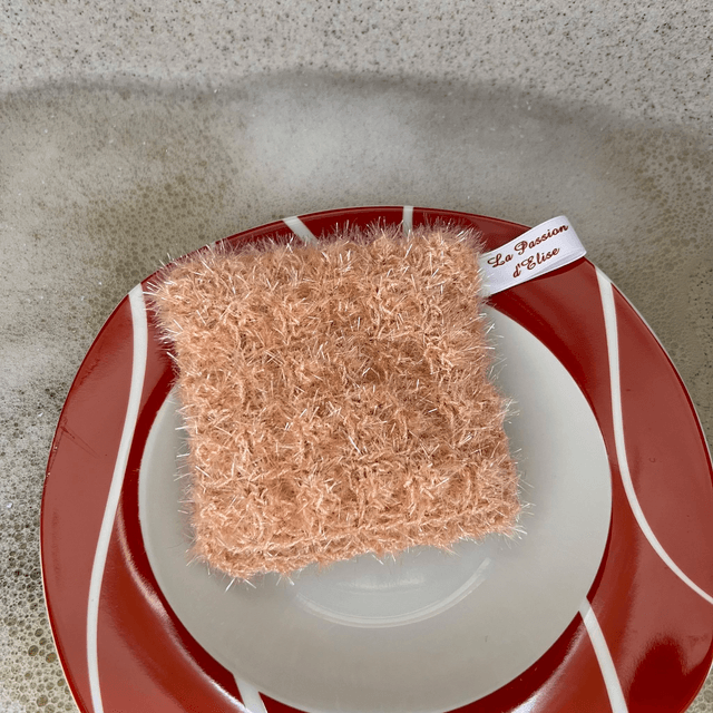Eponges carré fait mains au crochet