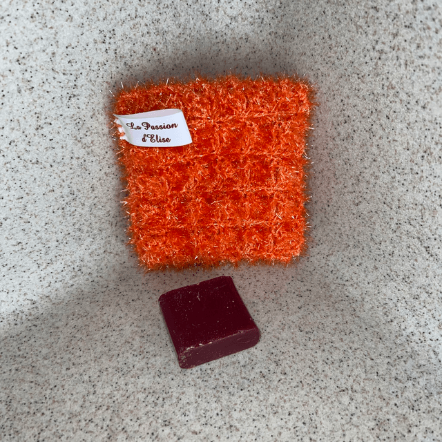 Eponges carré fait mains au crochet