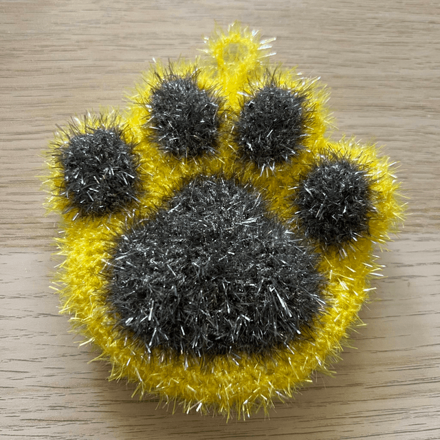 Eponges au crochet en forme de patte de chat