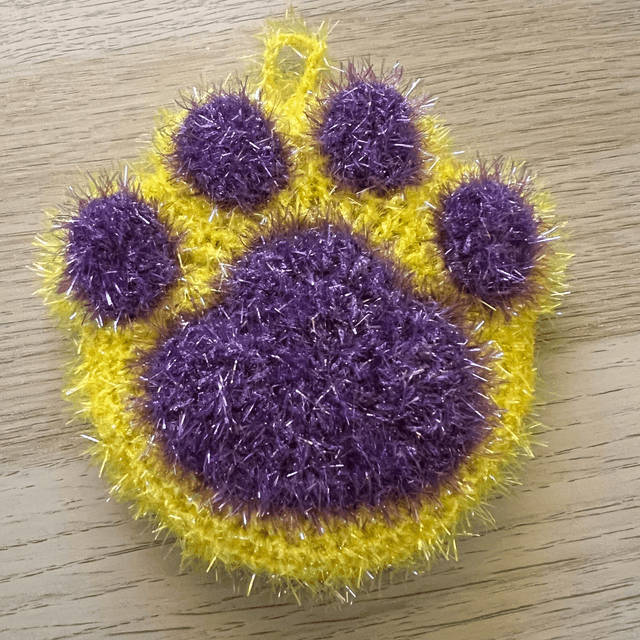 Eponges au crochet en forme de patte de chat