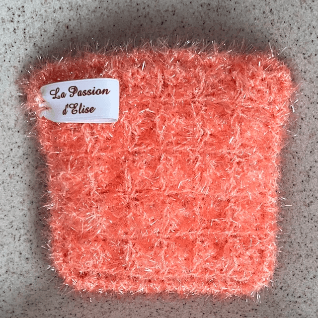 Eponges carré fait mains au crochet