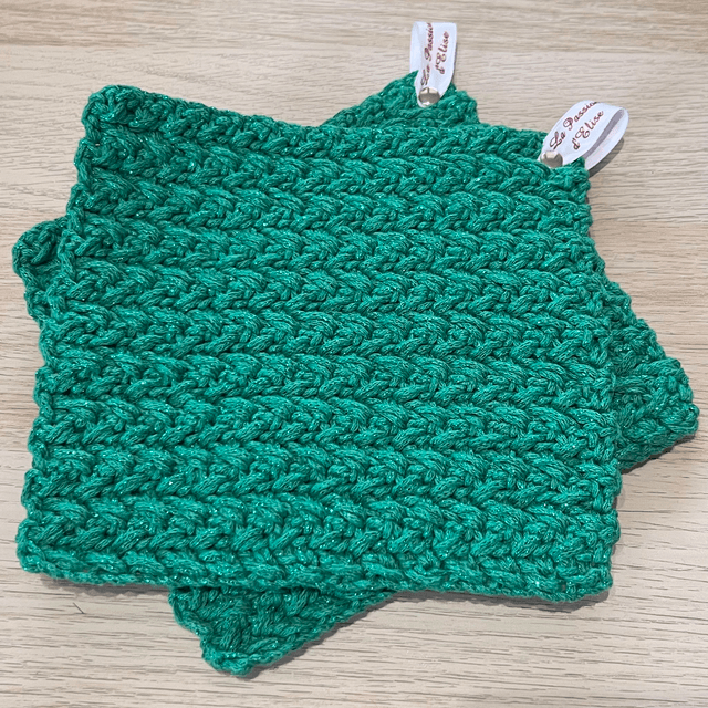 Lot de 2 Maniques fait main au crochet  