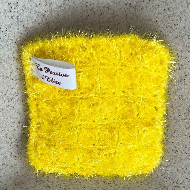 Eponges carré fait mains au crochet