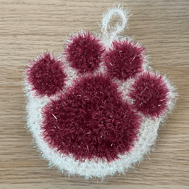 Eponges au crochet en forme de patte de chat