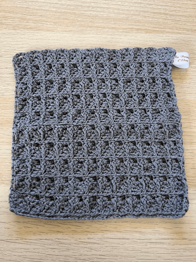 Mini serviette au crochet – 20x20 cm