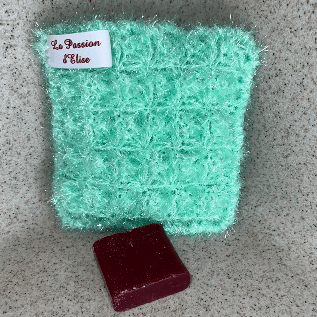Eponges carré fait mains au crochet